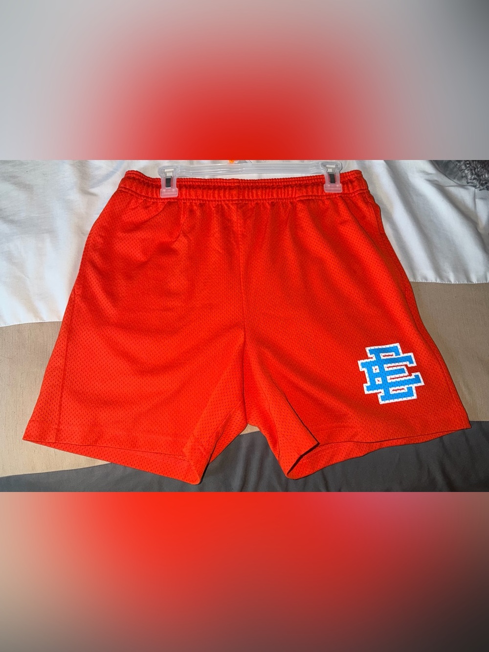 Eric Emanuel Orange Shorts - Size L - 100% authentic